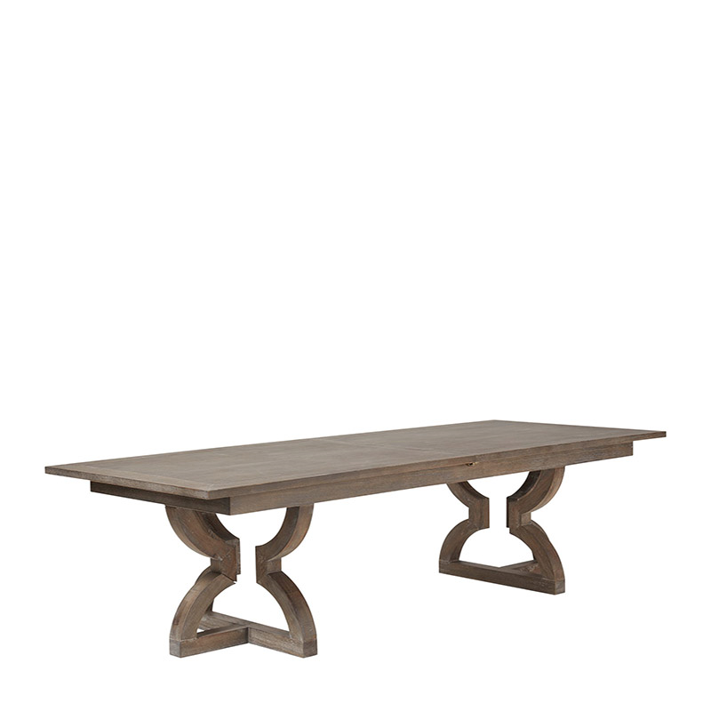 Kaishu Extendable Dining Table - Watered Grey, 300cm x 100cm x 77cm, Watered Grey-1