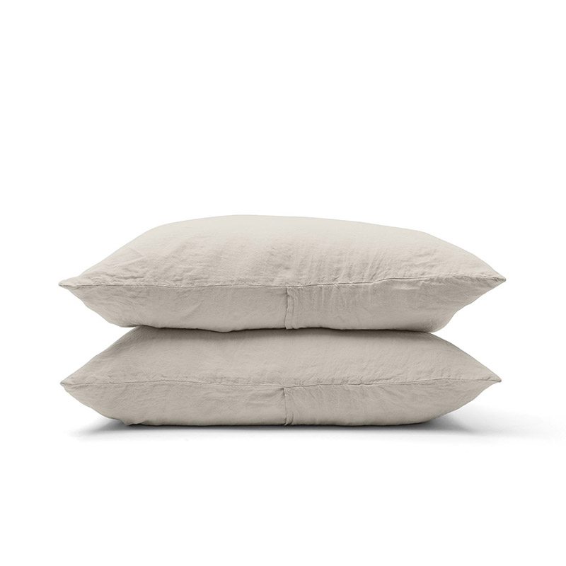 Linen Pillowcase Pair, Standard, Clay-2