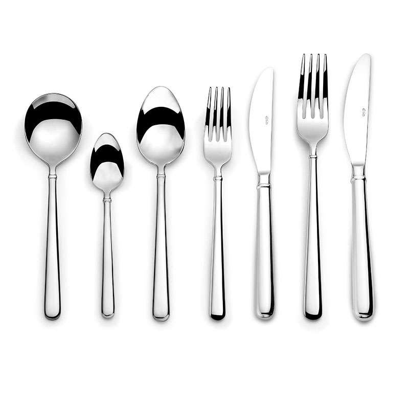 Halo 60 Piece Cutlery Set With Beechwood Canteen, Mirror Finish-1