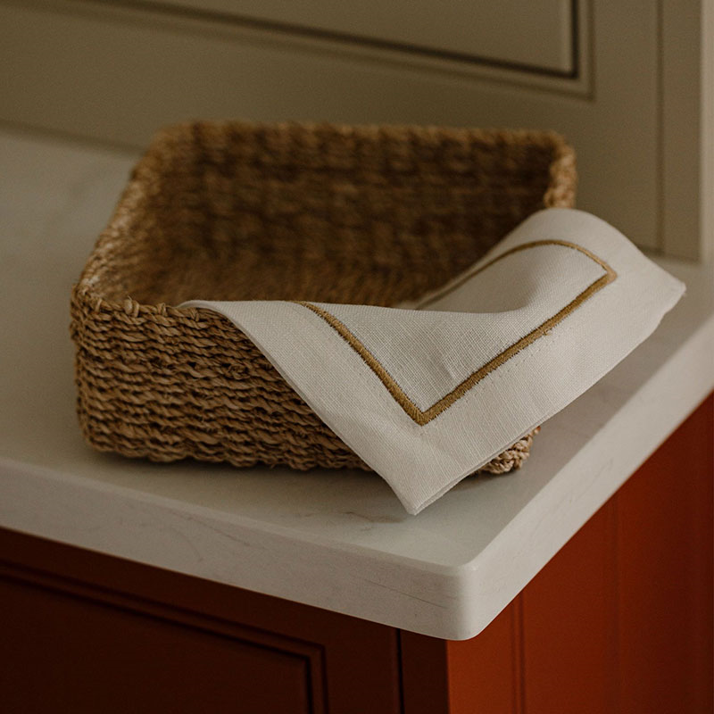 Abaca Square Storage Basket, Small, Natural-4