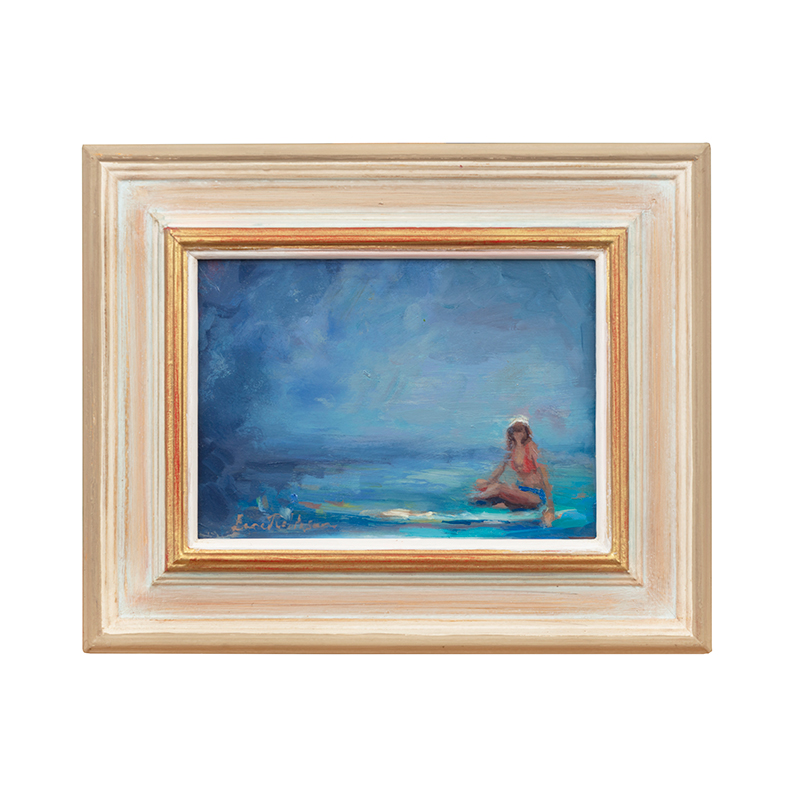 Sufer Framed Oil Painting on Board, 23 x 28cm, Multi-0