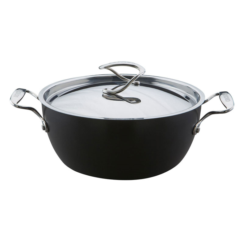 Style Hard Anodised Casserole, 24cm-0