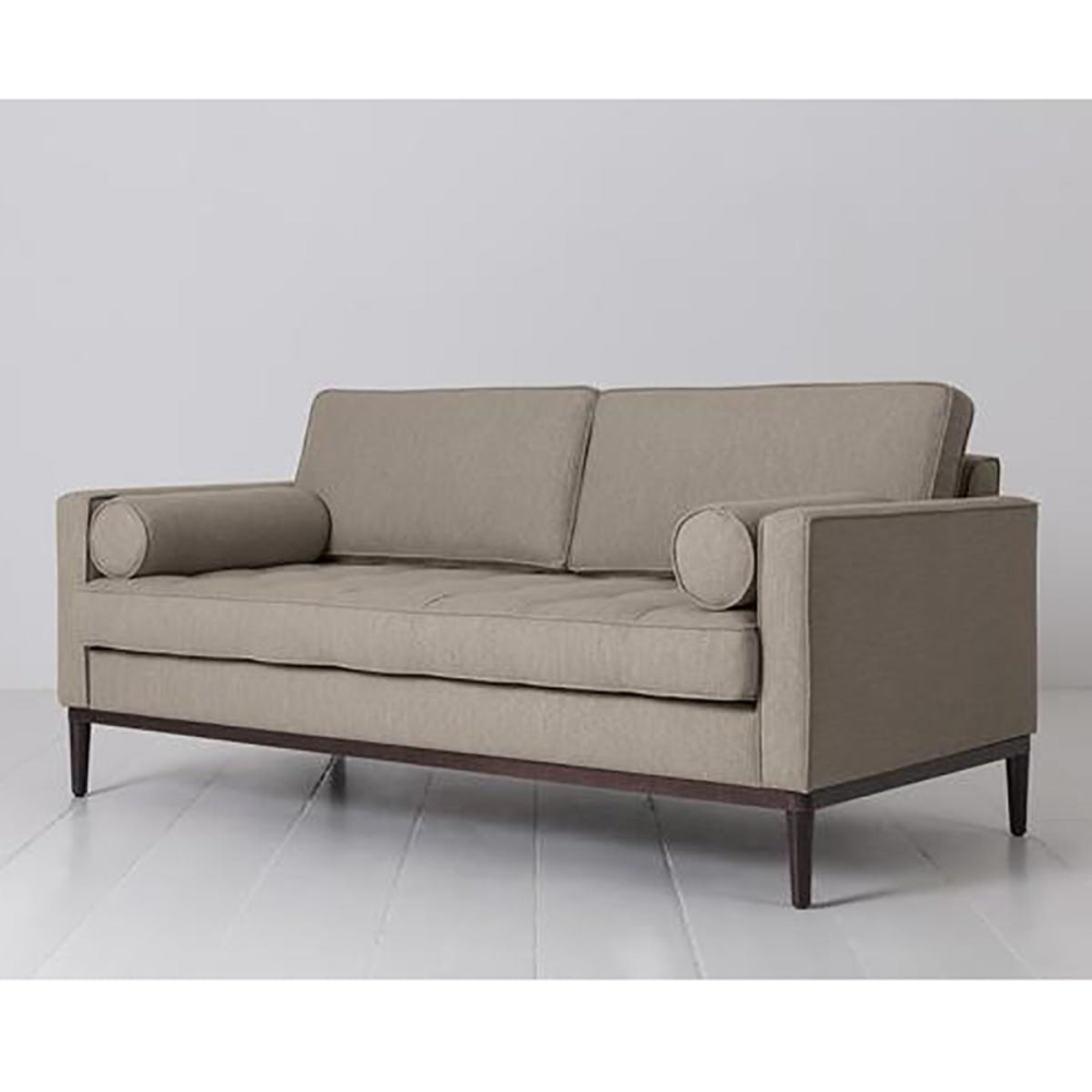 Model 02 2 Seater Linen Sofa, Pumice-1