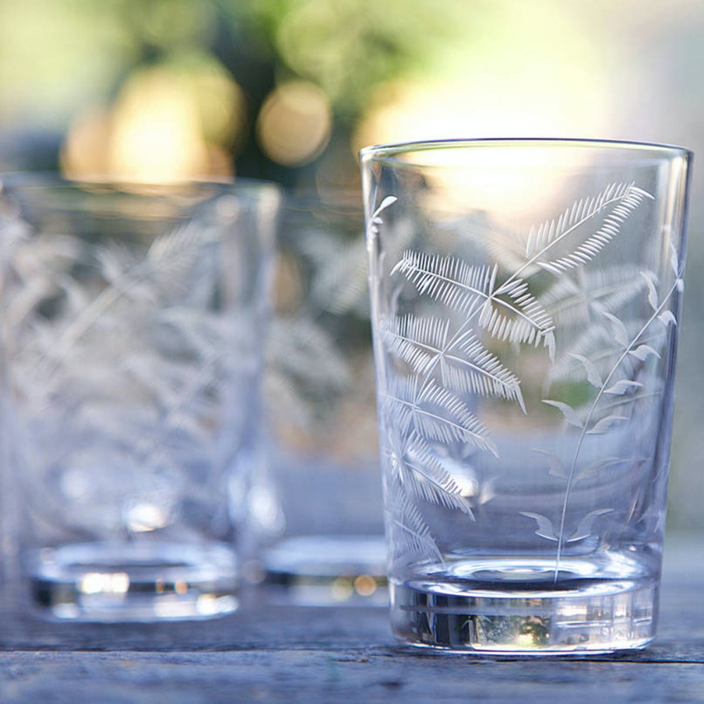 Fern Set of 6 tumblers, 210ml, Crystal-1