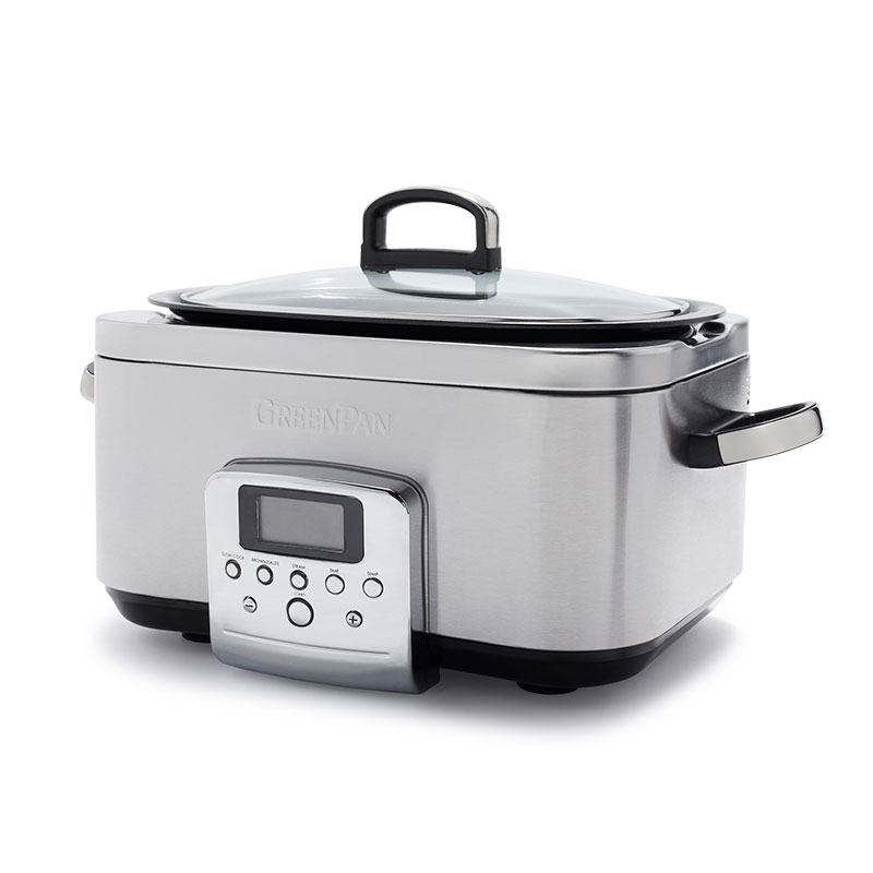 Non-Stick Slow Cooker, 6L, Stainless Steel-1