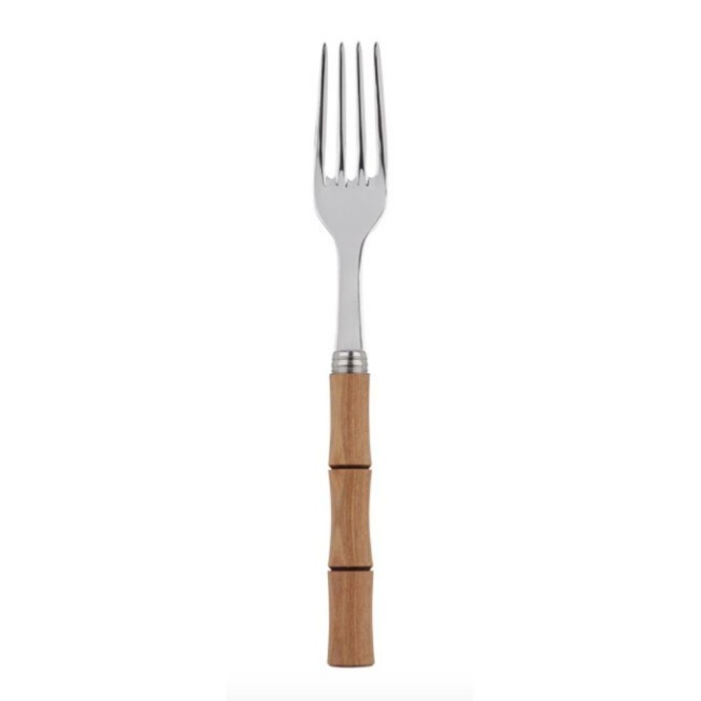 Bamboo Dinner Fork, L22cm, Light Press Wood-0