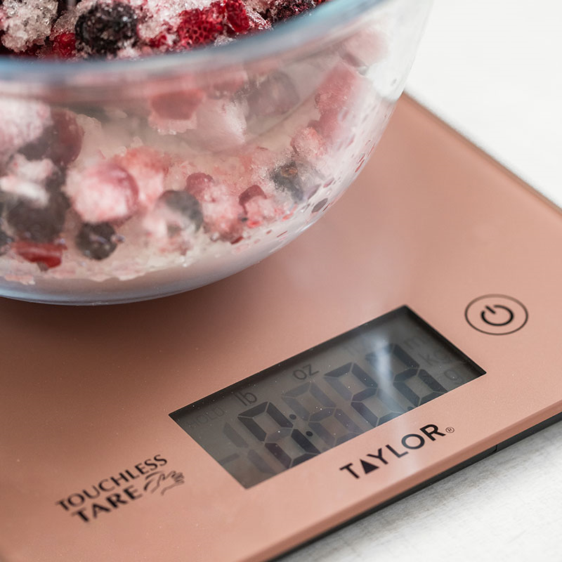 Touchless TARE Digital Dual Kitchen Scales, 5KG, Rose Gold-3