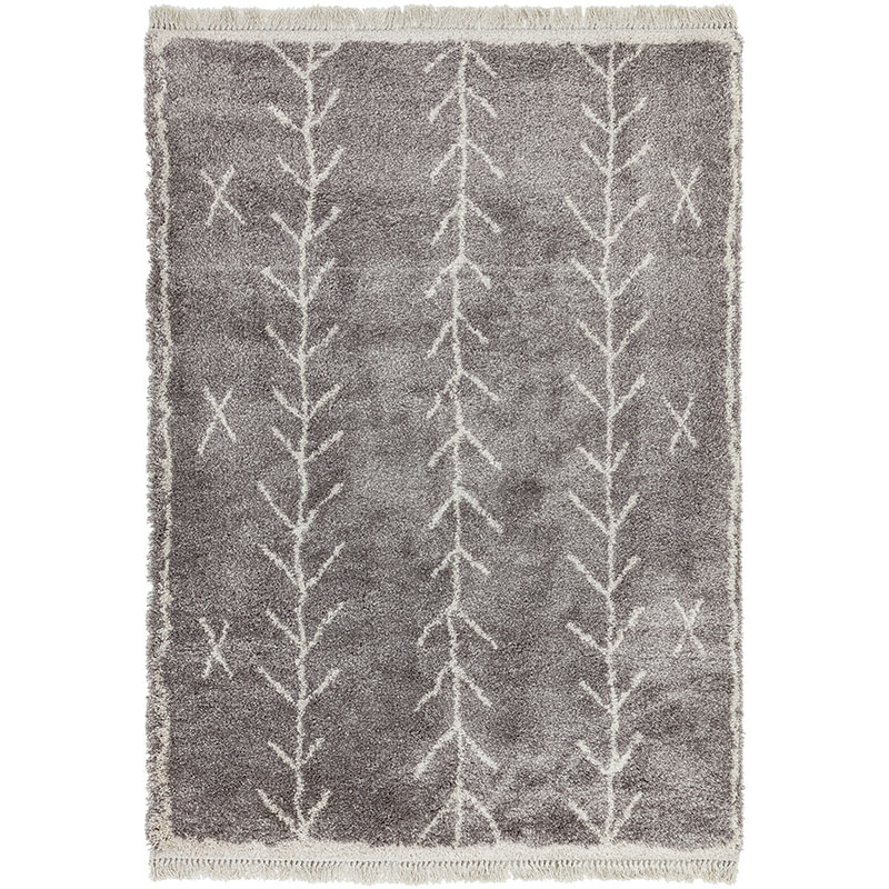 Rocco berber style rug, 160 x 230cm, Grey & Cream-0