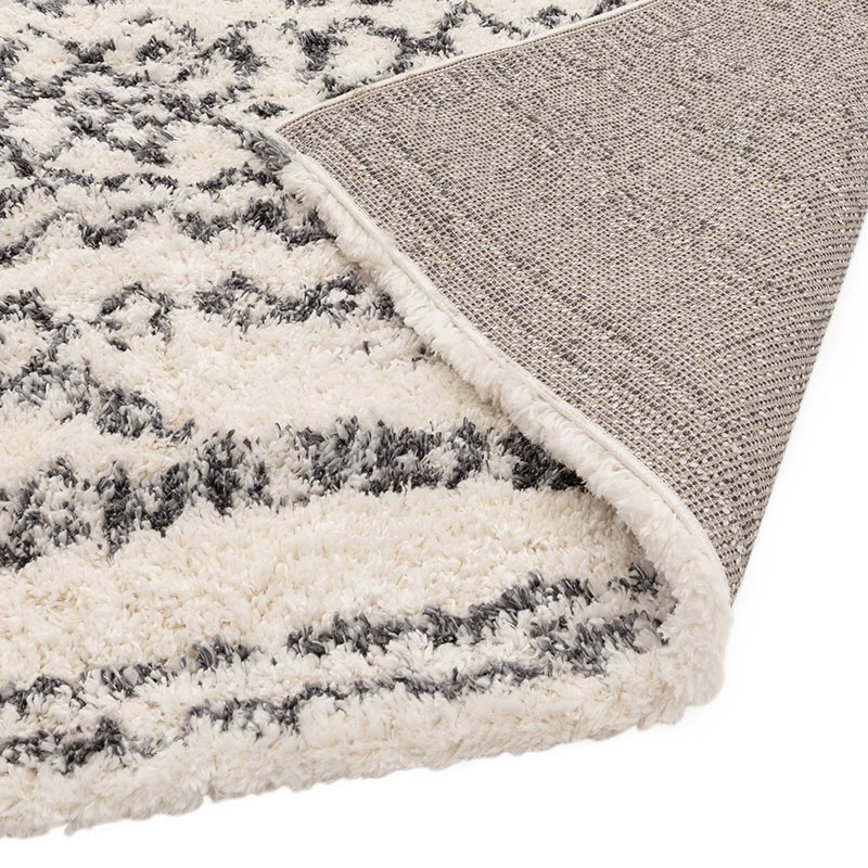 Alto moroccan shaggy rug, 200 x 290cm, Grey & Cream-3