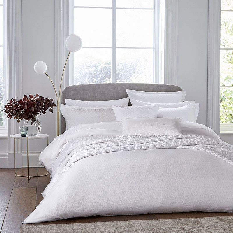 Kham Duvet Cover, King, White-0