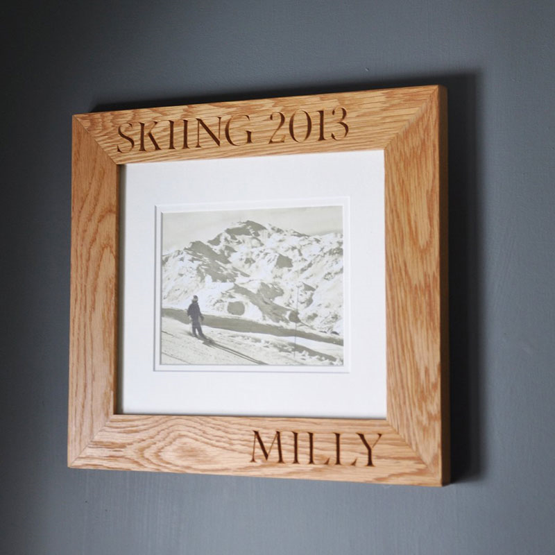 Personalised 10x12" Photo Frame, Oak-0