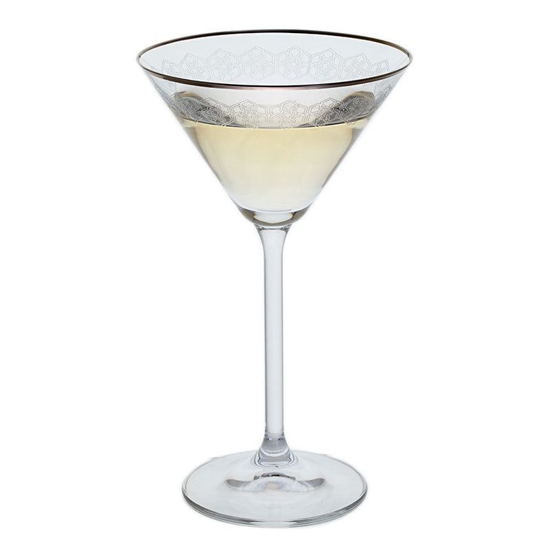 Gatsby Pair of Martini Glasses, 210ml, Clear-3