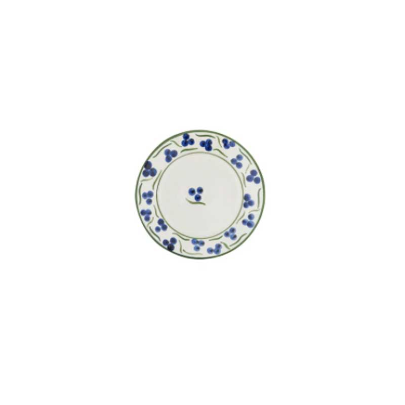 Chintamani Ceramic Plate, small, Blue & Green-1