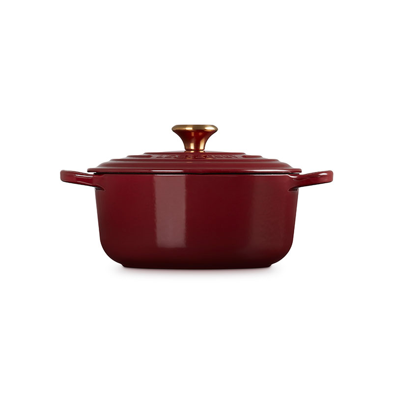 Signature Cast Iron Round Casserole, 20cm, Garnet-2