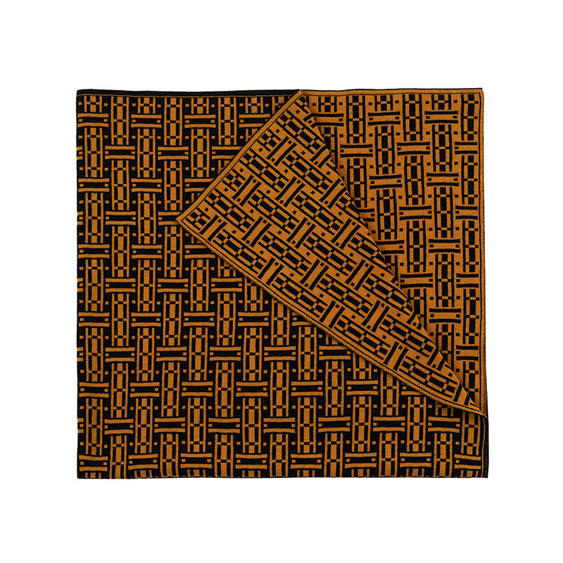 Parquet Throw, 190 x 115cm, Saffron-1