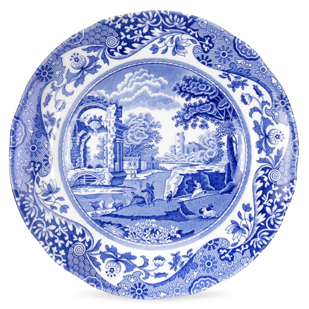 Blue Italian Set of 4 plates, 15cm-1