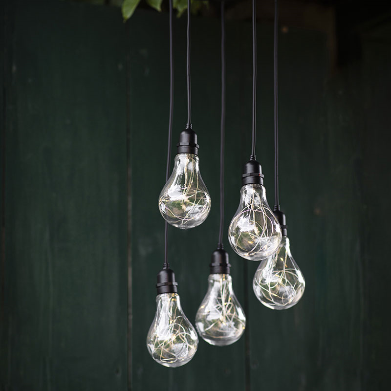 Festoon Cluster Lights, Black-0