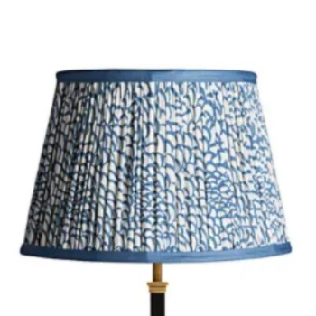 Lampshade, Str. Emp, Turkish Blue Fishscale, 35cm-0