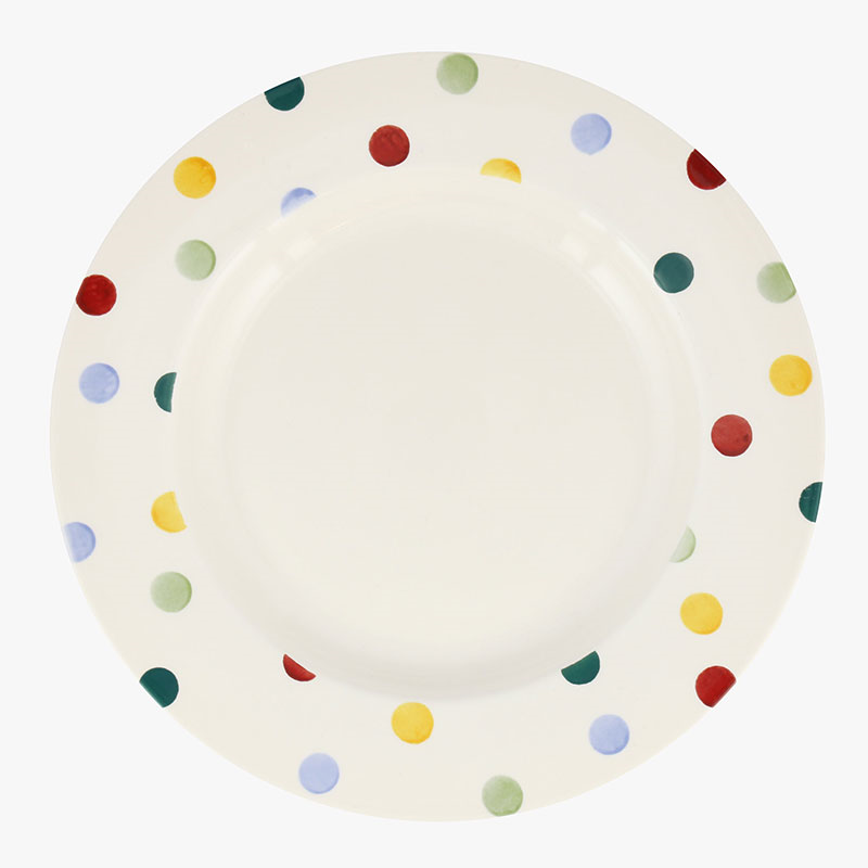 Polka Dot Plate, D27cm, Cream-1