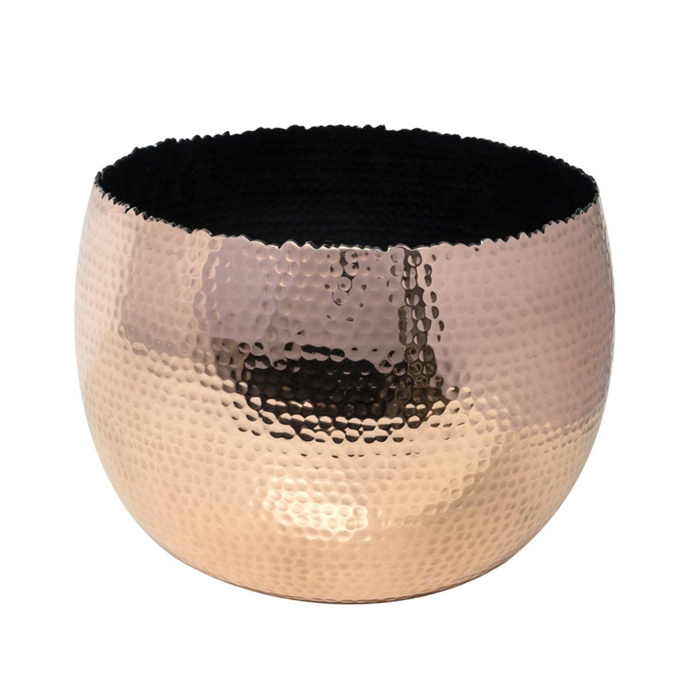 Hammered Bowl planter, H21 x W30 x D30cm, Copper-0