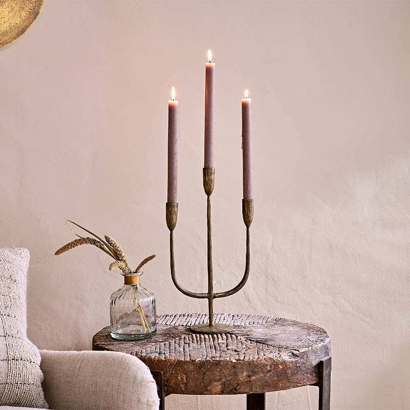 Mbata Candelabra, H39cm, Antique Brass-0