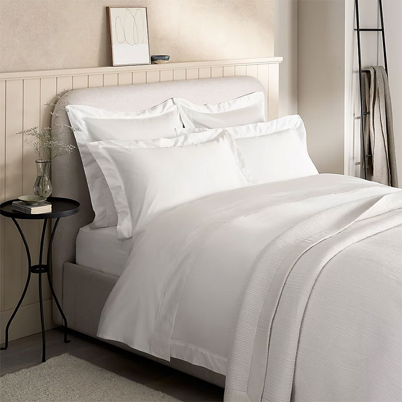 Pembridge Supima 400 Thread Count Duvet Cover, Super King, White-0