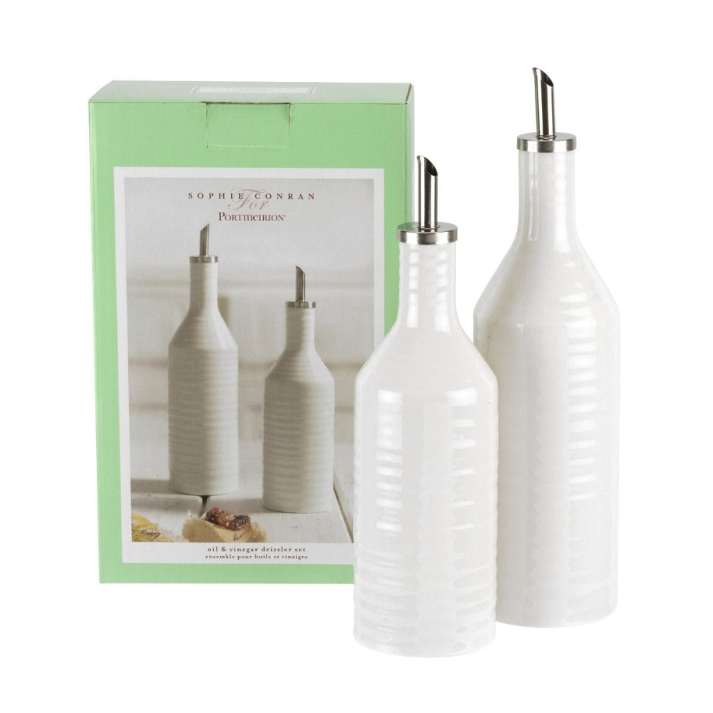 Oil & vinegar drizzler set, White-2