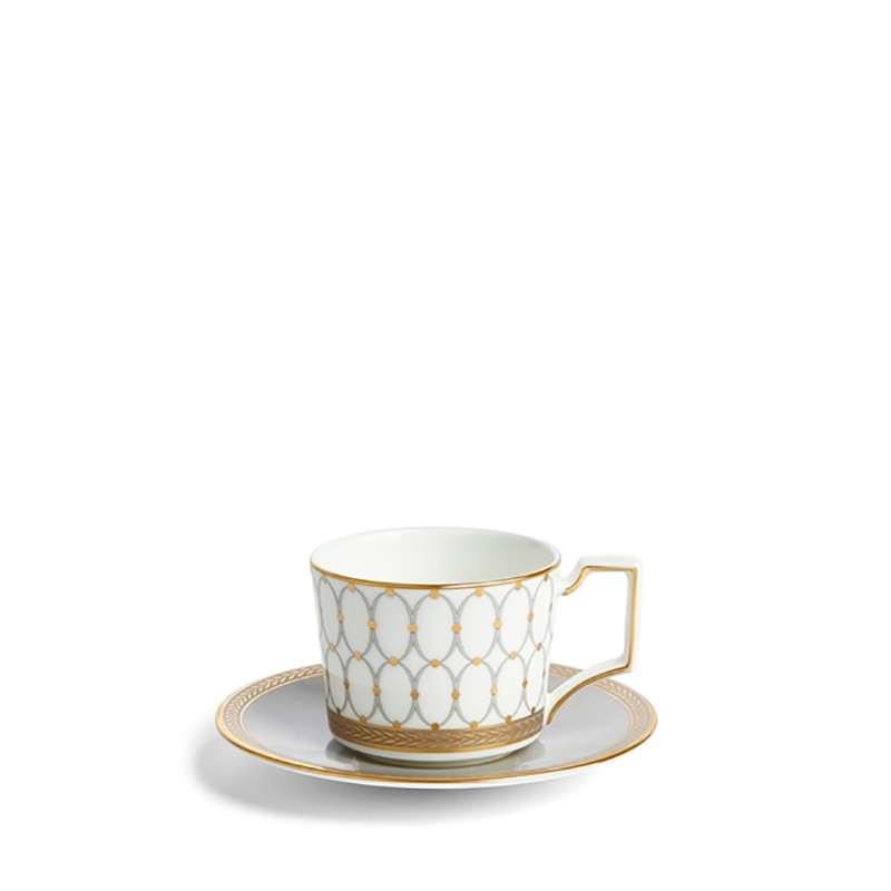 Renaissance Grey Coffee Cup & Saucer-0