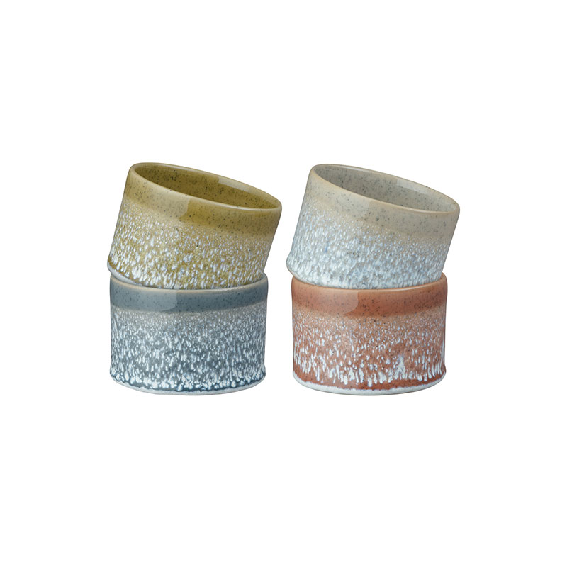 Kiln Accents Set of 4 Small Pots, D8.5cm, Multi-2