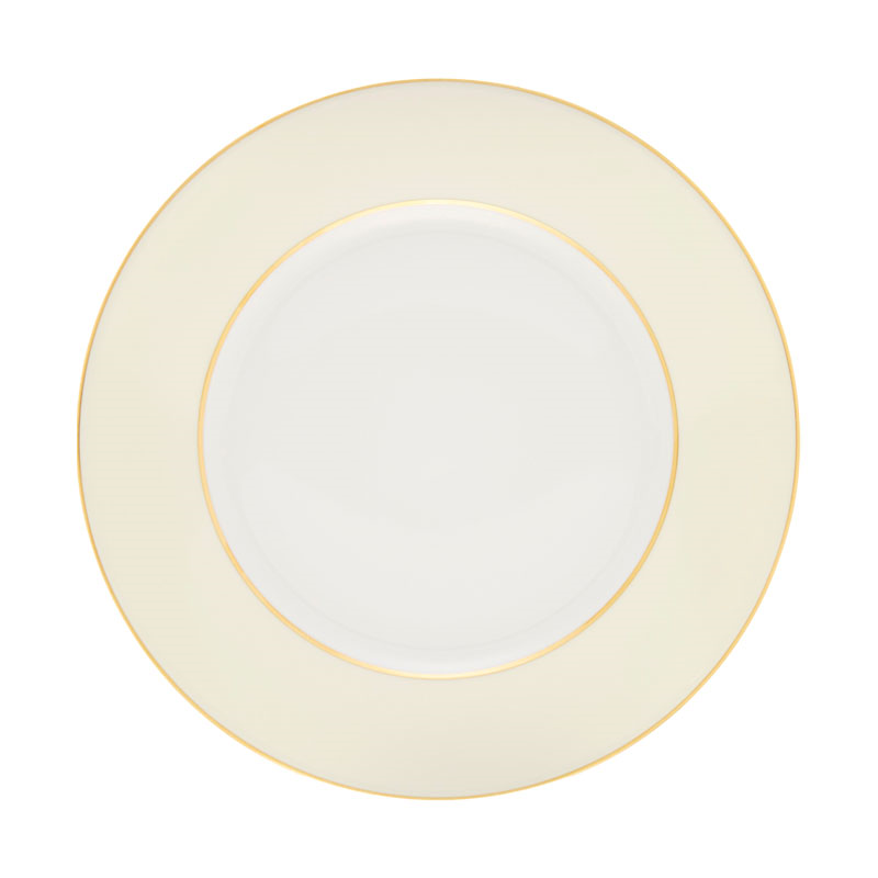 Sous Le Soleil Dinner Plate, D27.5cm, Matt Gold Classic Ivory-0