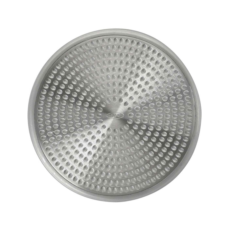 Stainless steel shower stall drain protector, Silver-0