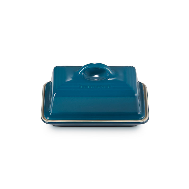 Stoneware Butter dish, 17cm, Deep Teal-0