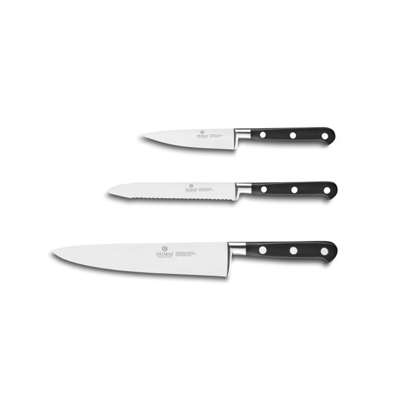 Ideal Steel 3 Piece Knife Set, Steel-0