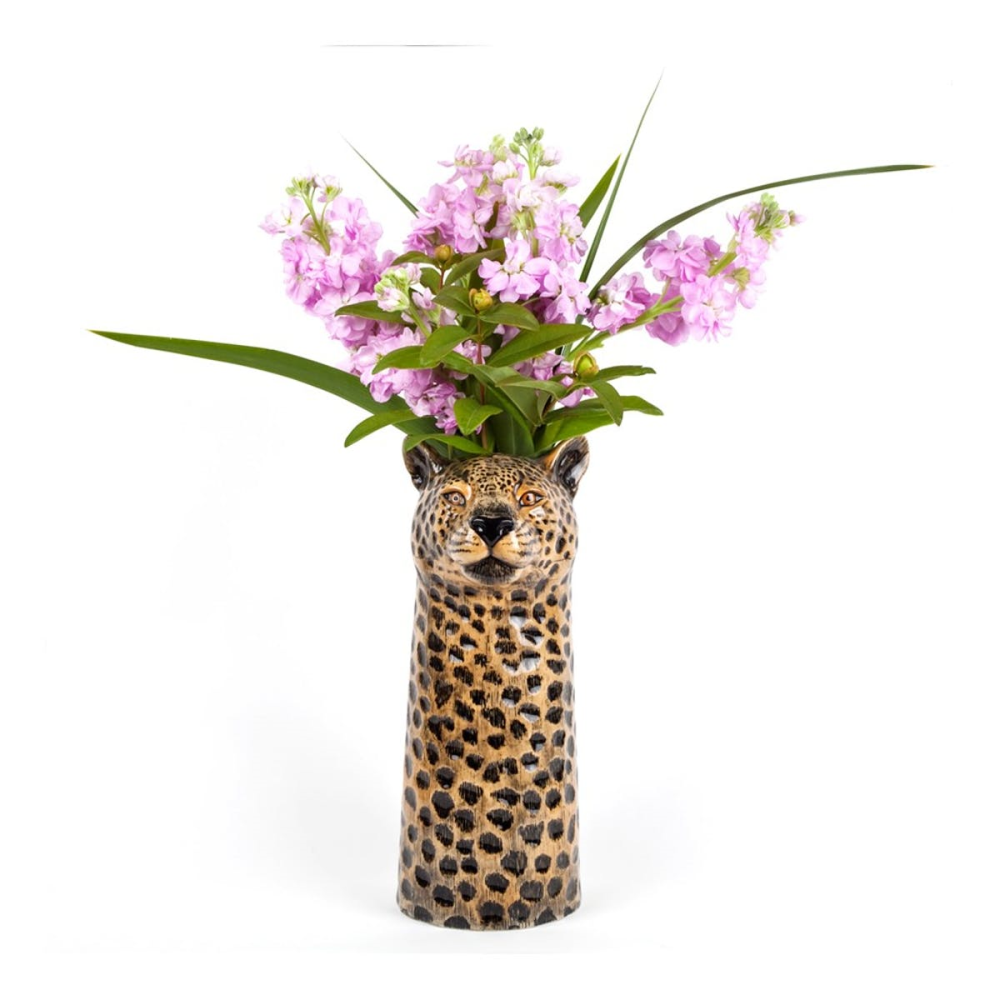 Leopard Large flower vase, L12 x D14 x H28cm-0