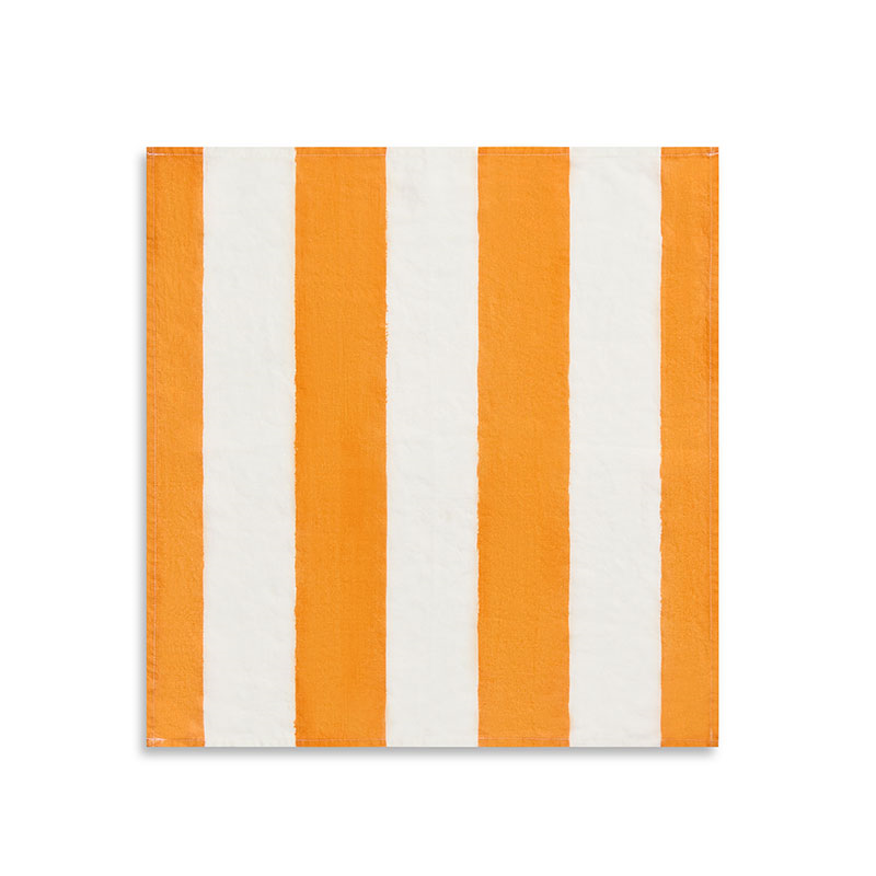 Stripe Linen Napkin, 50cm x 50cm, Orange-0