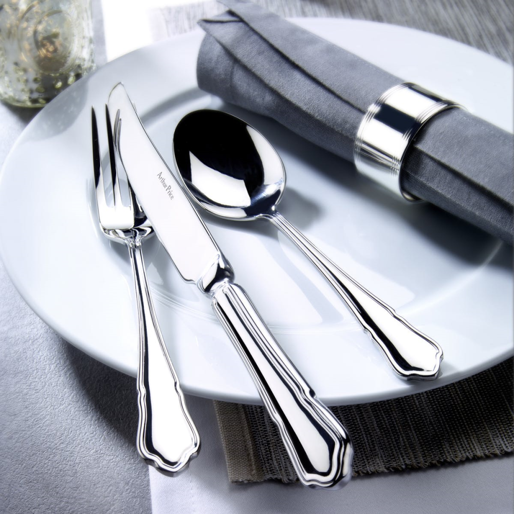 7 Piece Place Setting, Classic, Dubarry, Stainless Steel-1