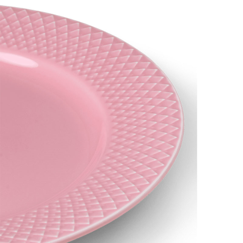 Rhombe Side Plate, D21cm, Rose-3