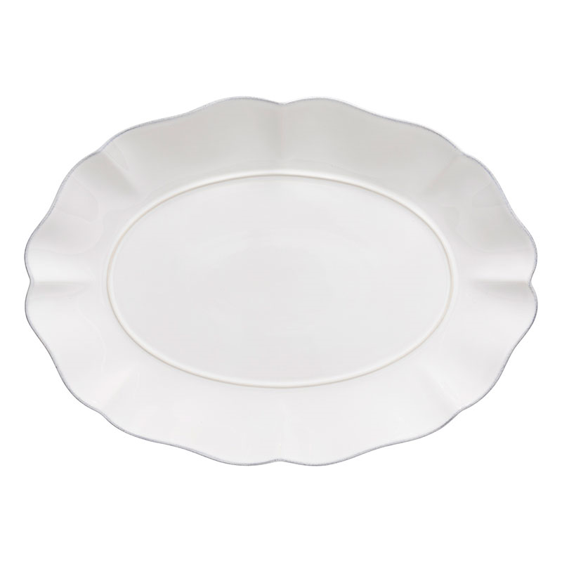 Rosa Oval Platter, W29 x D40cm, White-0