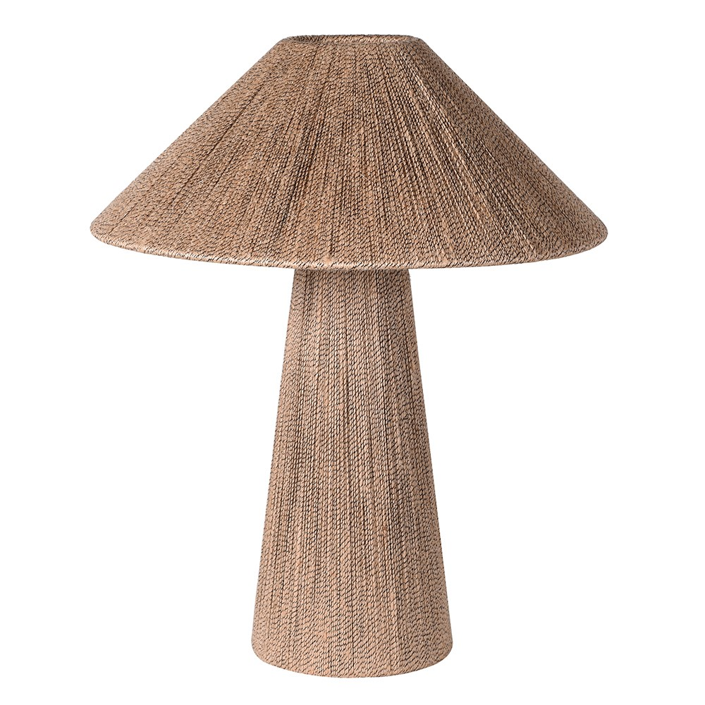 Jute Table Lamp with Empire Shade, H47cm, Natural-0