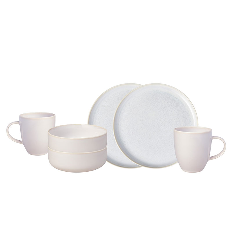 Crafted Cotton 6 Piece Breakfast Set, White-0