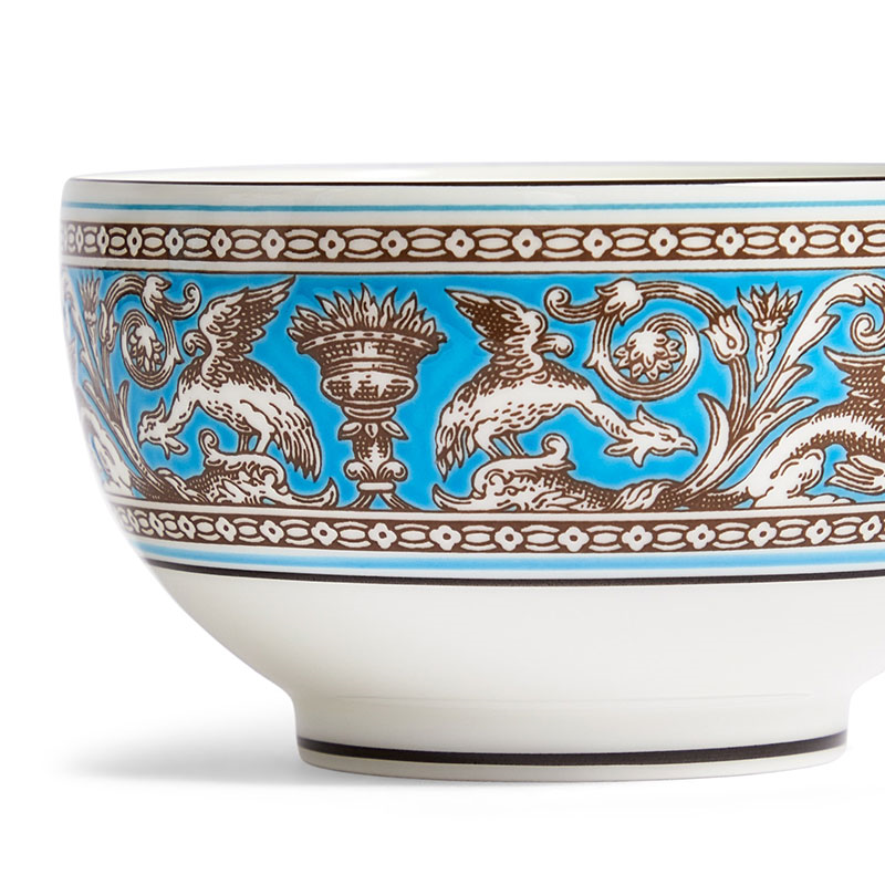 Florentine Rice Bowl, D10.5cm, Turquoise-2