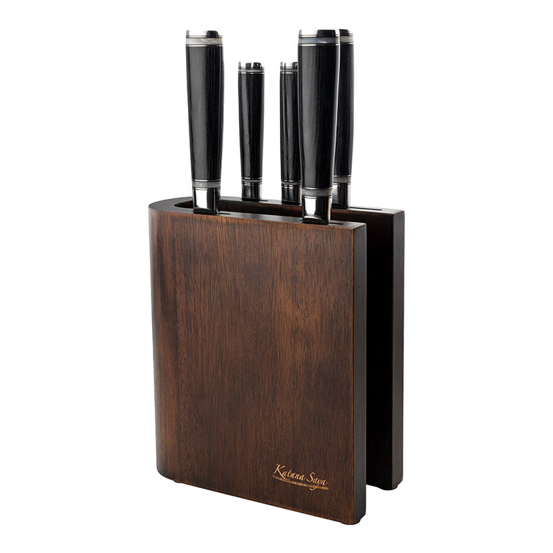 Katana Saya Pakkawood 6 Pce Knife Block Set-1