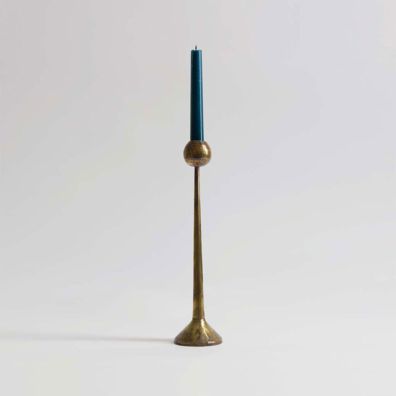 Irrawaddy Candle Stick, H31cm, Brass-0