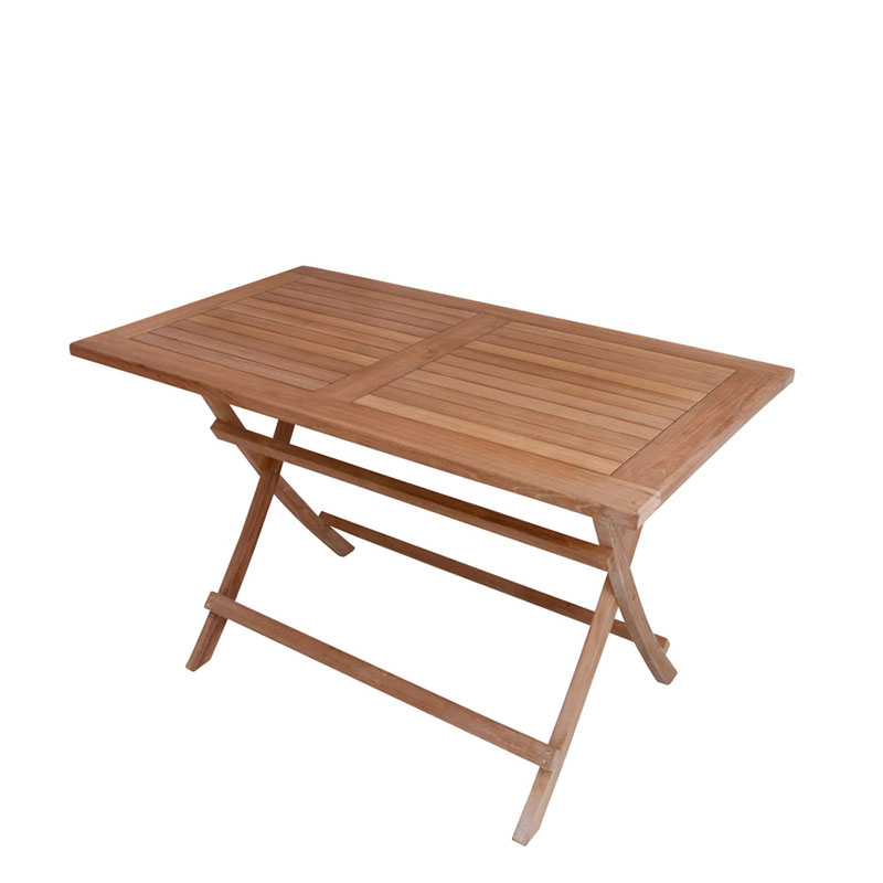 Iris Rectangular Folding Table, L70 x W120cm, Teak-1