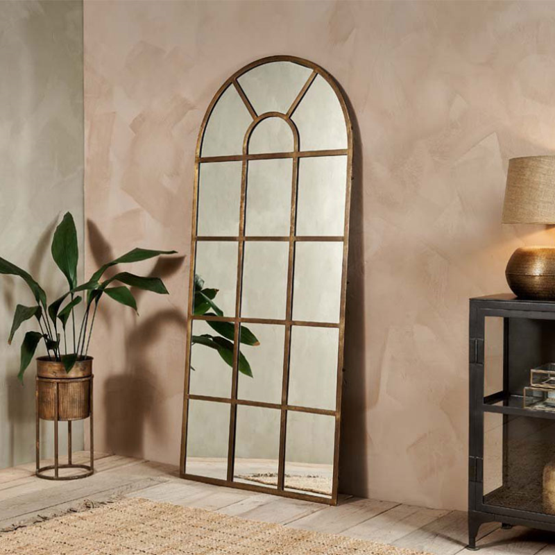 Imoma Full Length Arch Mirror, H180 x W80cm, Brass-0