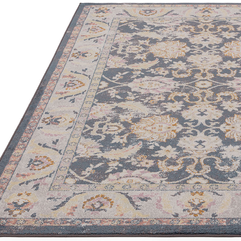 Flores farah classic persian border rug, 160 x 230cm, Multi-4