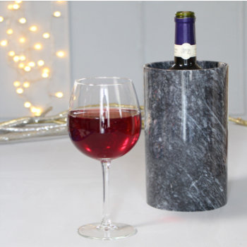 Marbletree Dark Marble Wine Cooler, 23x12cm-0