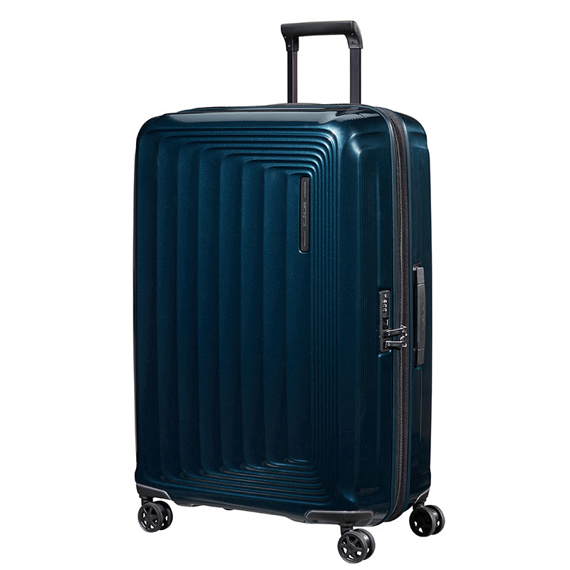 Nuon Suitcase, H75 x L49 x W30/33cm, Metallic Dark Blue-0