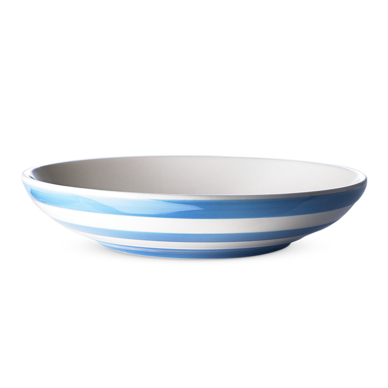 Cornishware Set of 4 Pasta Bowls, D24cm, Blue-0