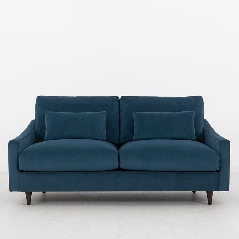 Model 07 Velvet 2 Seater Sofa, Teal-0